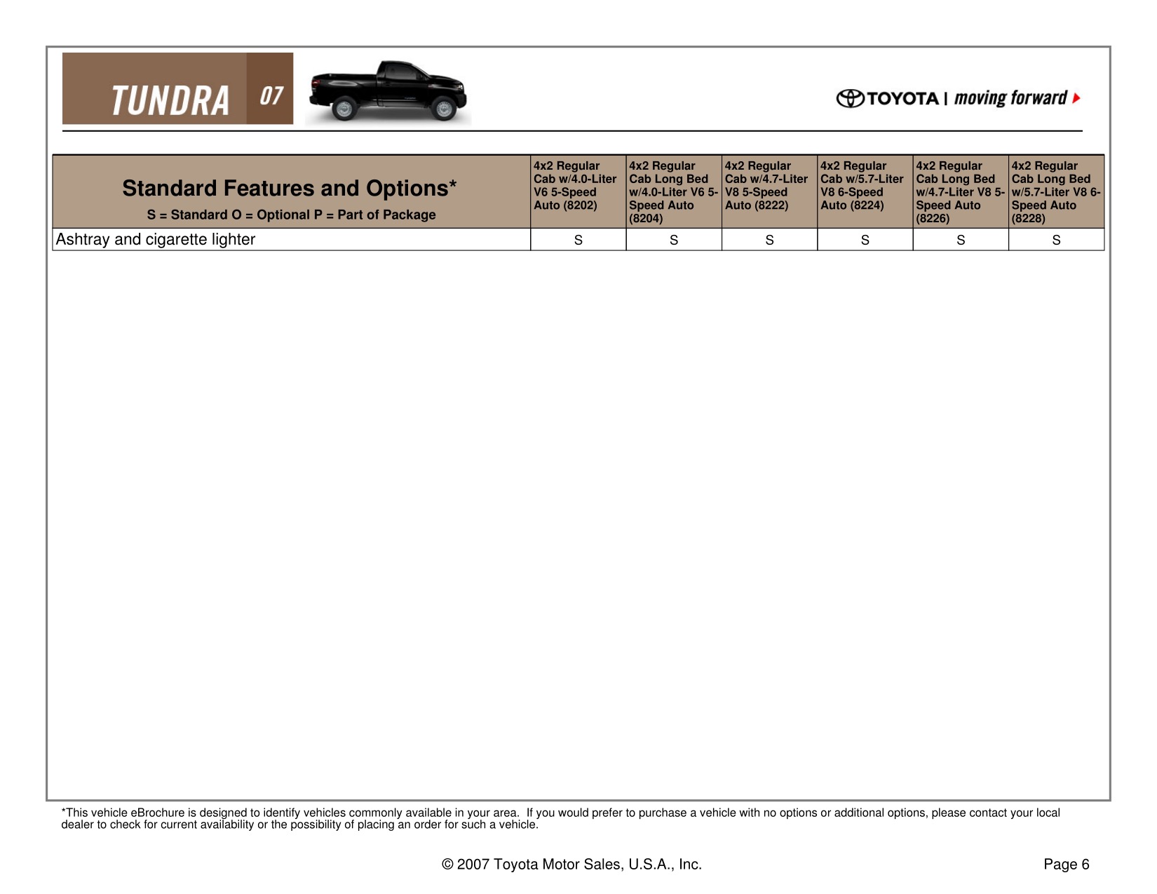 2007 Toyota Tundra RC 4x2 Brochure Page 14